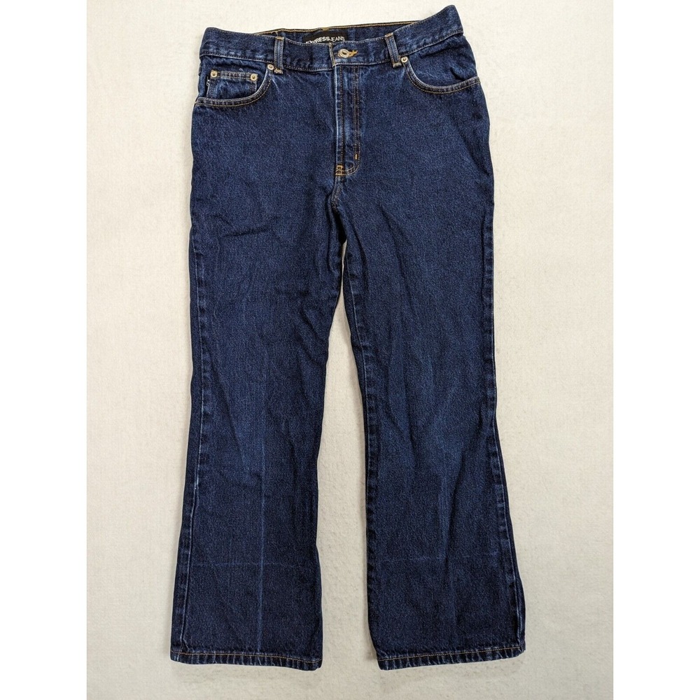 Express Womens Jeans Flare Size 11 / 12 S Cotton Blue Flared